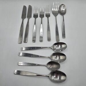 Lot‎ THE CELLAR STAINLESS STEEL Japan Flatware Spoons Forks Knives